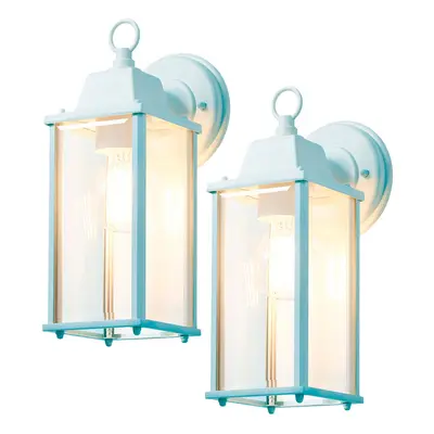 (Pale Blue) Pack of Litecraft Colone Outdoor Wall Lantern