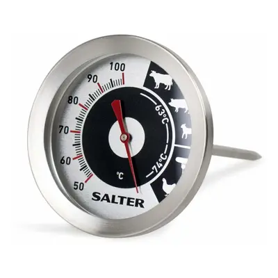 Salter Meat Thermometer, Stainless Steel, Silver, 6.2x6.2x13 cm