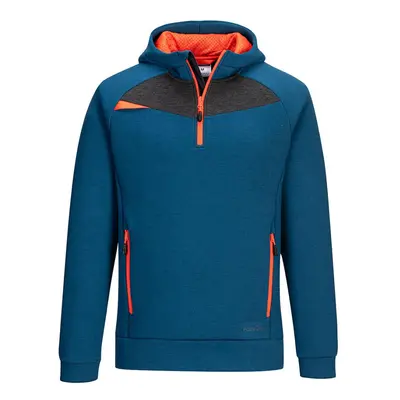 (L, Metro Blue) Portwest Mens DX4 Quarter Zip Hoodie