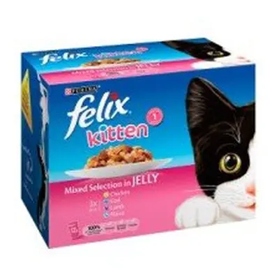 Felix Kitten Up to Year Mixed Selection in Jelly x 100g (4 x 12x100g)