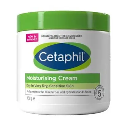 Cetaphil Moisturising Cream 450g , Non-Greasy Body Cream, Intensively Moisturises Dry And Sensit