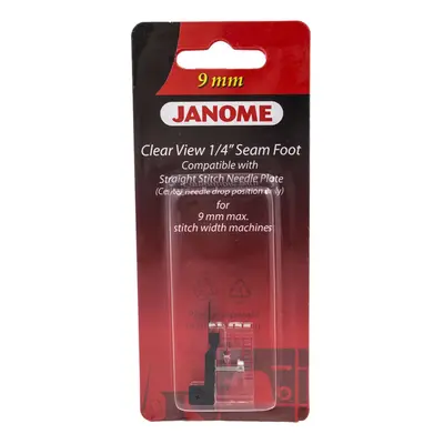 Janome Clear View 1/4"" Seam Foot for 9mm Machines