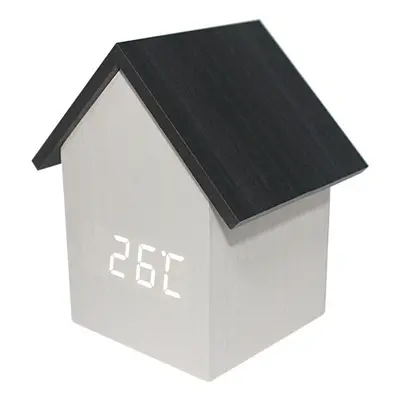 (White light) Log Cabin Clock Q Version of the House-shaped Electronic Clock