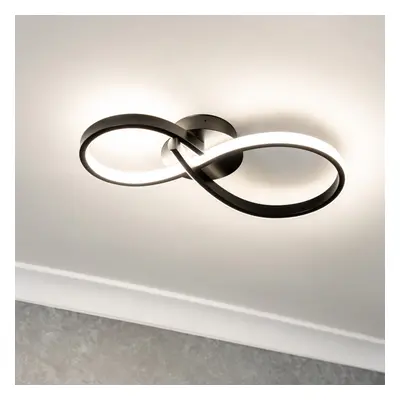 ValueLights Infinity Black Swirl IP44 Integrated LED Wall Light