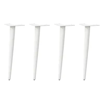 (white, cm) vidaXL Coffee Table Legs Conical Shape Desk Legs Metal Legs DIY pcs Steel