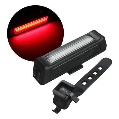 6-Modes 100LM COB Bicycle Red Warning Light Night Cycling Bike Front Rear USB Rechargeable LED L