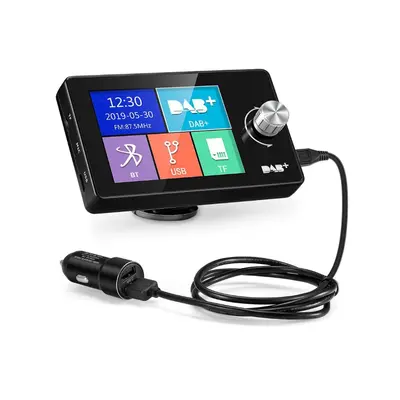 Chronus Car DAB/DAB+ Radio Adaptor, Portable DAB Digital Radio Bluetooth FM Transmitter Music Re