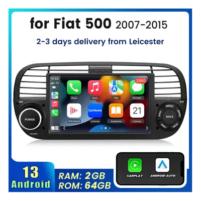 Carplay For Fiat 2007-2015 Car Radio Stereo Android13 GPS Navi 64G