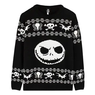 (X-Small) Disney The Nightmare Before Christmas Christmas Jumper (Unisex Black)