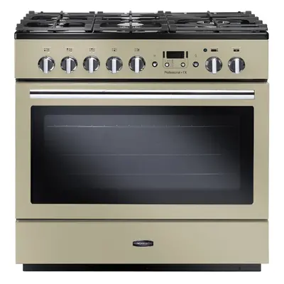 Rangemaster PROP90FXDFFCR/C Professional Plus FX Cream with Chrome Trim 90cm Dual Fuel Range Coo