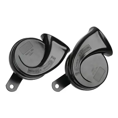 2 Pcs Car Horn Black Universal 12v Loud Dual-tone Snail Electric 140db for Truck Motorcycle