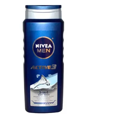 Nivea, Men, 3-in-1 Body Wash, Active 3, (500 ml)