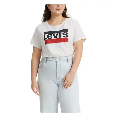 Levi's Women's Plus Size Perfect Tee-Shirt Sportswear White Graphic