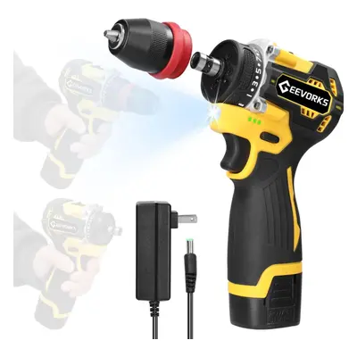 (multicolor, 1pcs battery US Plug) Geevorks 16.8v 2in1 Lithium Drill Electric Screwdriver Multi-