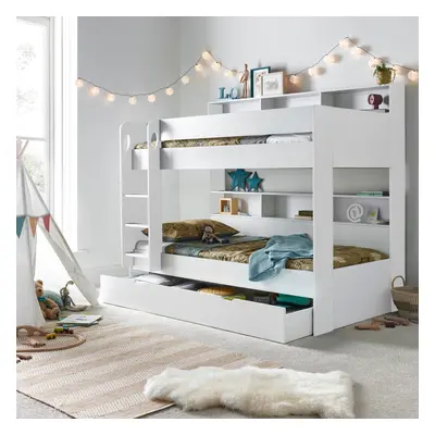 (Yes) Olly White Wooden Storage Bunk Bed