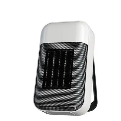 (White, EU) 500W Portable Electric Heater Fan - Mini Desktop Radiator for Home & Office