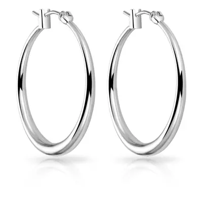 Silver Plated 30mm Hoop Earrings