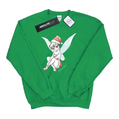 (XXL, Irish Green) Disney Mens Tinkerbell Christmas Fairy Sweatshirt