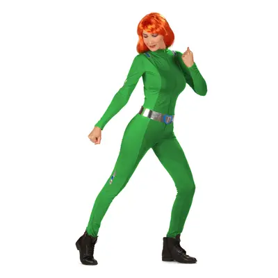 (XS (32/34)) Women's Green Shock Spy Costume