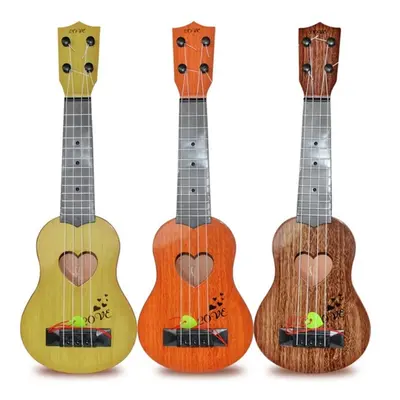 (Khaki & L) Classical Ukulele Educational Musical Instrument Toy for Children Music Enlightenmen