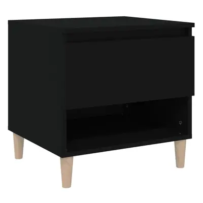 (black, pcs) vidaXL 1/2x Bedside Table Engineered Wood Bed Cabinet End Table Multi Colours