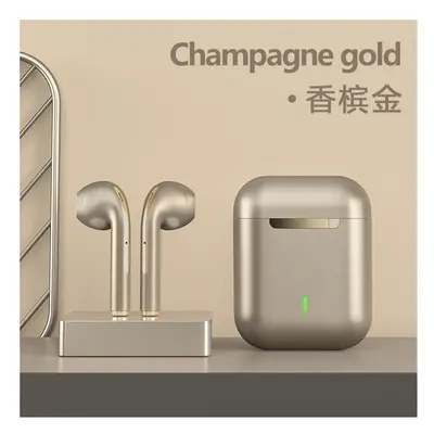 (a-Gold) J18 TWS Bluetooth Headphones In Ear Buds Wireless Earphones with Microphone Waterproof 