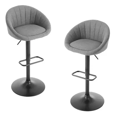 (Grey) Set Chic Swivel Breakfast Bar Stools