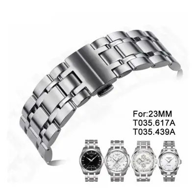 (silver, 23MM) 23mm Couturier Series T035617a T035439a T035617 T035439 Stainless Steel Watch Ban