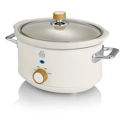 Swan SF17021WHTN Nordic Slow Cooker with Temperature Settings, Keep Warm Function, 3.5L, 200W, W