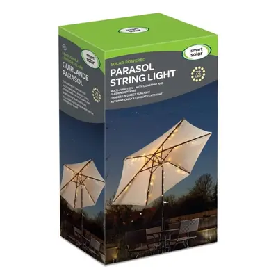 Smart Garden Outdoor Solar Powered Parasol String Lights LEDs