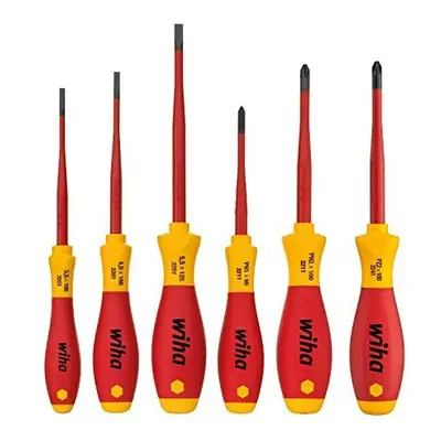 Wiha SoftFinish Electric slimFix Schlitz/Phillips/Pozidriv Xeno Flat Screwdriver Set Pieces