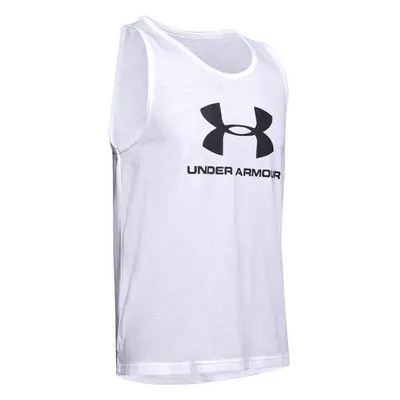 Under Armour Mens UA Sportstyle Logo Tank SM White