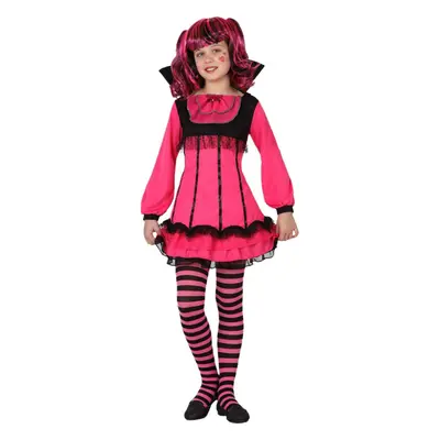 (10-12 years (145-160 cm)) Girls' pink vampire costume