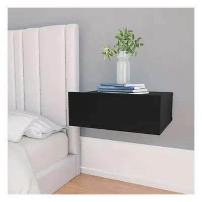 Floating Nightstands pcs Black 40x30x15 cm Chipboard