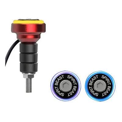 (Red) 12V 6mm LED Angel Eye Screw Acrylic Light For Motorcycle