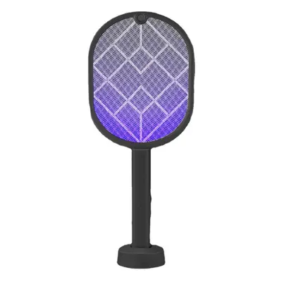 (Grey) 3000V In Electric Insect Swatter Zapper USB Rechargeable Mosquito Swatter