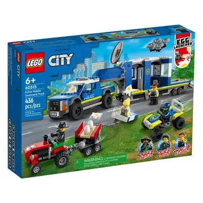 LEGO City Police Mobile Command Truck Toy with Prison Trailer, ATV, Drone, Tractor and Minfigure