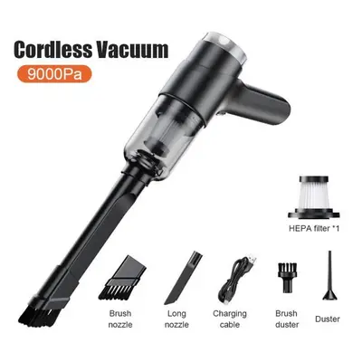 9000pa Portable Cordless Vacuum Cleaner - MIOLOE - Model - Black - Bagless - Dry