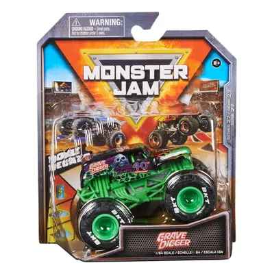 Monster Jam Official Grave Digger Monster Truck Die-Cast Vehicle 1:64 Scale Kids Toys for Boys A