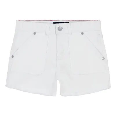 Tommy Hilfiger Girls 5-Pocket Stretch Denim Shorts White/Fray US