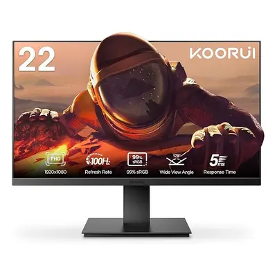 22 Inch Gaming Monitor, FHD 1080p 100hz Desktop Monitor, Ultra Thin Eye Care Bezel HDMI VGA Port