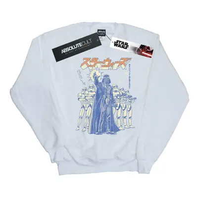 (L, White) Star Wars Mens Kanji Force Choke Sweatshirt