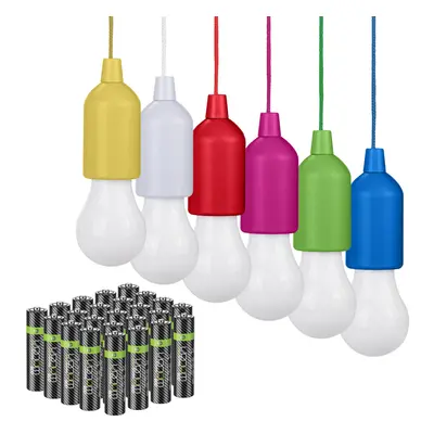 Valiant Hanging String Lights 6Pk + x AAA Rechargeable Batteries