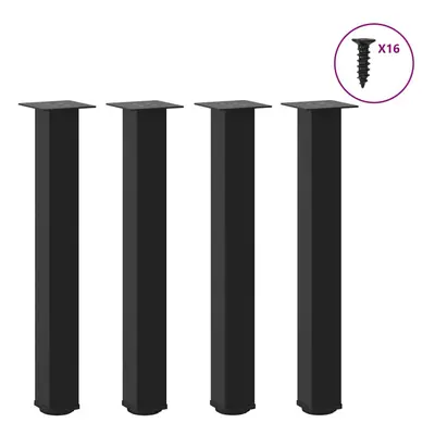 (black, cm (80 mm)) vidaXL Coffee Table Legs Desk Legs Furniture Legs Bar Stand DIY pcs Steel