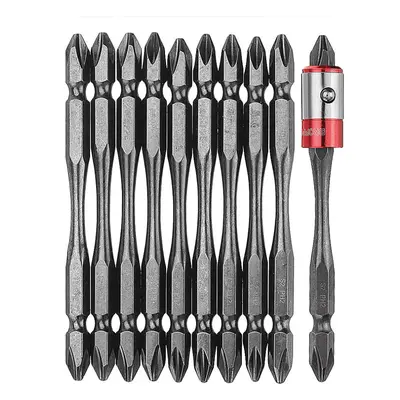 11Pcs 100mm PH2 S2 Alloy Steel Magnetic Double Head Electric Screwdriver Bit Set with B Type Mag