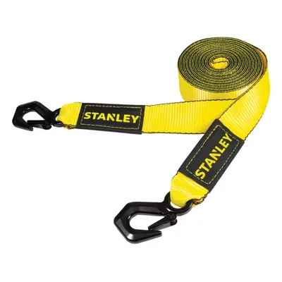 STANLEY S1051 Black/Yellow 2"" x 20' Heavy-Duty Tow Strap with Tri-Hook - 000 lb Working Load / 