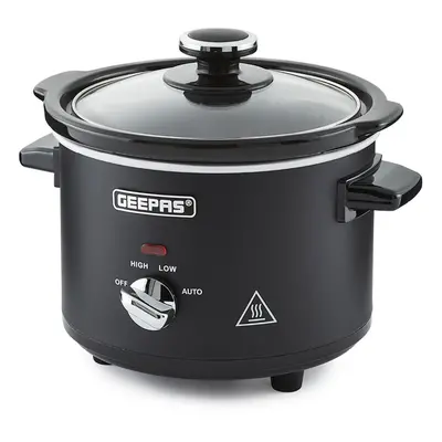 (2.5 L) Geepas Slow Cooker Temperature Settings, Black