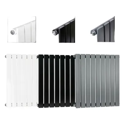 (Black, 600x612 mm Single) MCC Radiator Horizontal Vertical Designer Flat Panel Central Heating 