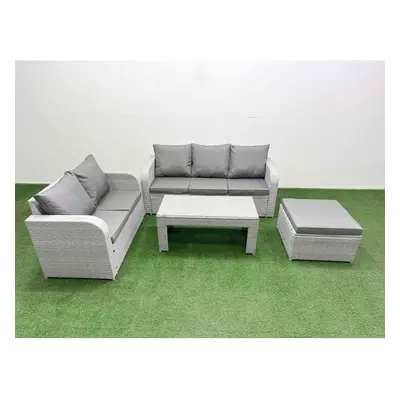 Fimous Seater PE Rattan Wicker Garden Furniture Patio Conservatory Sofa Set with Seater Sofa Lov