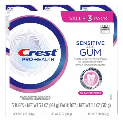 crest Pro-Health gum and Sensitivity Sensitive Toothpaste All Day Pr